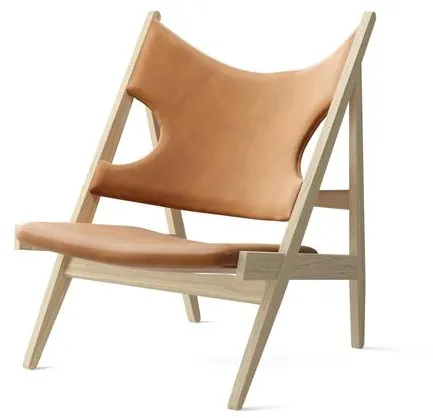 Audo Knitting Lænestol Polstret Natur Eg/Dunes Cognac